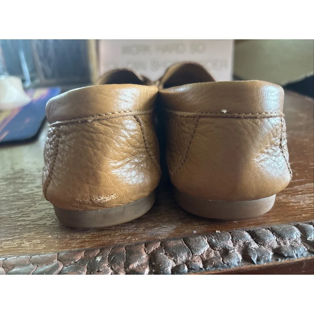 Coach Fredrica Women's Brown Pebbled Leather Moccasin Loafers Size 7.5